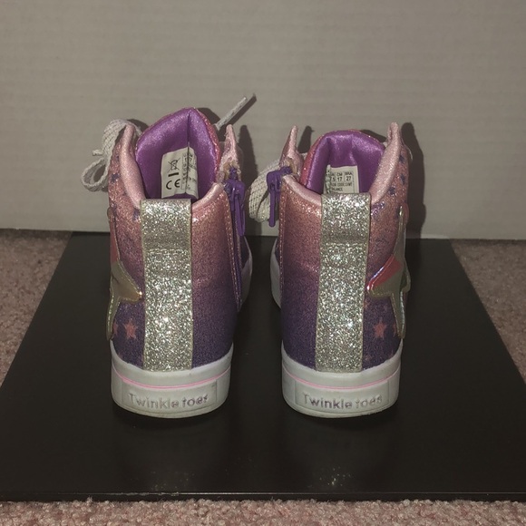 Skechers Twinkle Toes Light Up Hi-Top Sneakers - Picture 5 of 8
